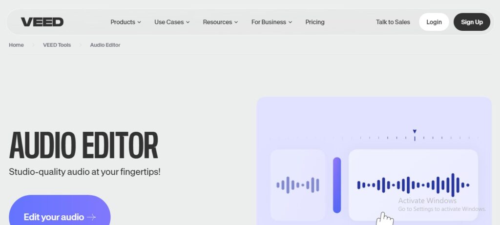 Veed Audio Editor